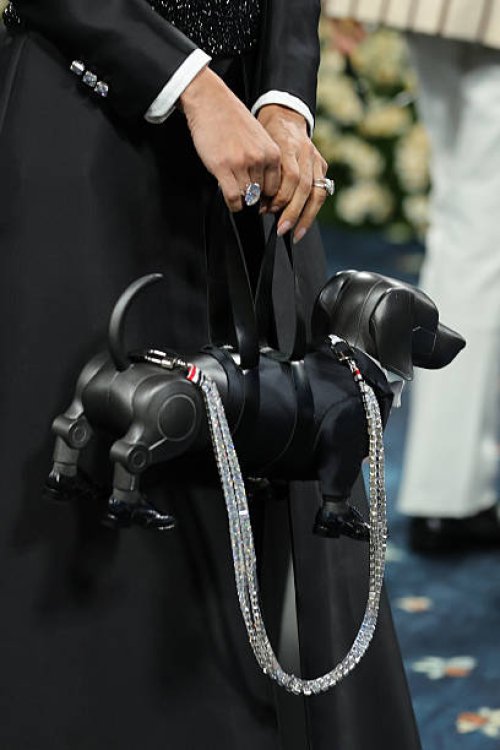 Mona Patel, accessory detail, attends the 2025 Met Gala Celebrating "Superfine: Tailoring Black Style" at Metropolitan Museum of Art on May 05, 2025...