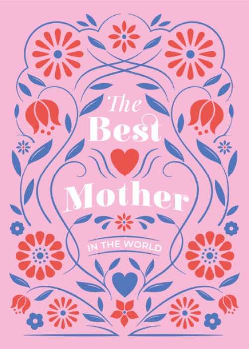 mother’s day card with floral frame. - fashion stock illustrations