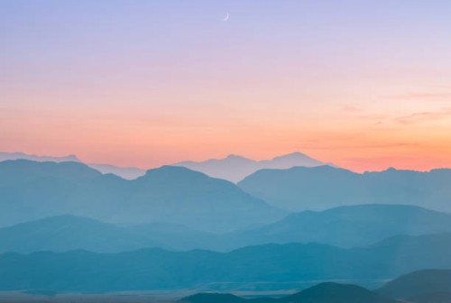mountain layers at dusk - travel stock pictures, royalty-free photos & images
