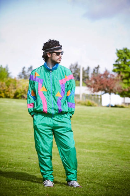 mullet runner with 1980's-1990's fashion style - fashion stock pictures, royalty-free photos & images