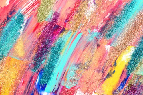 multicolored brushstrokes of paint - fashion stock pictures, royalty-free photos & images