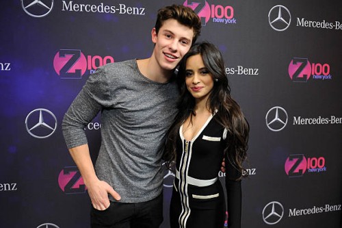 Musicians Shawn Mendes Camila Cabello of Fifth Harmony attend Z100's Jingle Ball 2015 at Madison Square Garden on December 11, 2015 in New York City.