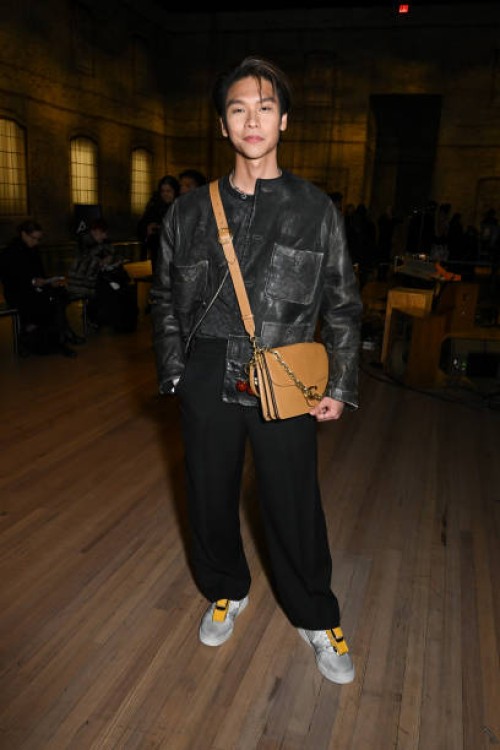Nadhir Nasar at the Coach Fall RTW 2025 fashion show as part of New York Fashion Week held at the Park Avenue Armory on February 10, 2025 in New...