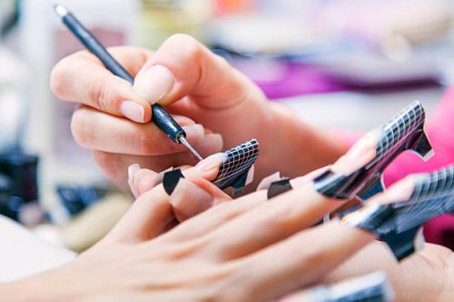 nail manicure - gel nails - nails art stock pictures, royalty-free photos & images