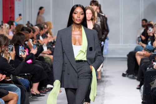 Naomi Campbell walks the runway during the Coperni Womenswear Spring/Summer 2024 show as part of Paris Fashion Week on September 29, 2023 in Paris,...