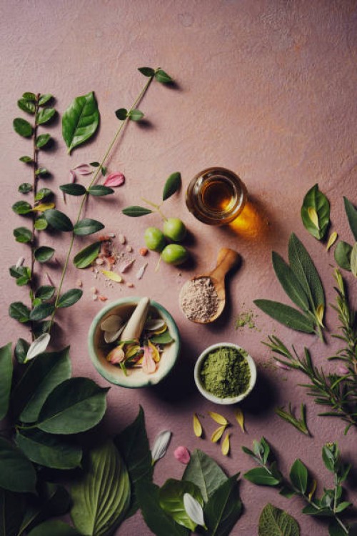 natural cosmetic ingredients for organic skin care - food stock pictures, royalty-free photos & images