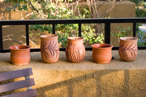 new beginnings concept, self growth concept, terracotta pots gardening preparation - garden decoration stock pictures, royalty-free photos & images