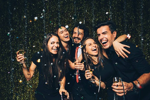new year party - home decoration stock pictures, royalty-free photos & images
