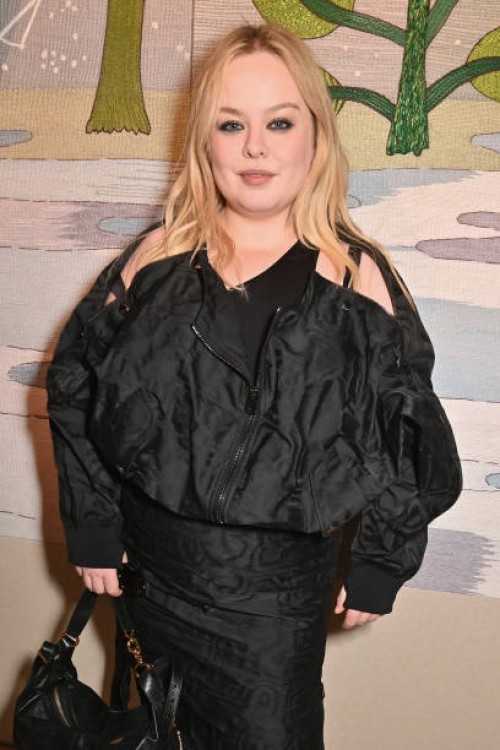 Nicola Coughlan attends the Christian Dior show during Paris Fashion Week Haute Couture Spring-Summer 2025 on January 27, 2025 in Paris, France.