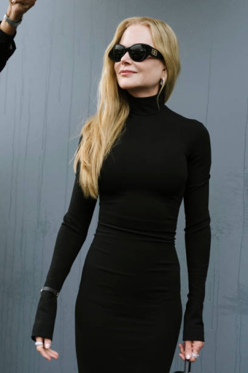 Nicole Kidman attends the Balenciaga Paris Womenswear Spring-Summer 2025 show as part of Paris Fashion Week on September 30, 2024 in Paris, France.