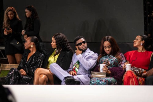 Nigerian artist Chike attends a private show of the brand Emmy Kasbit during Lagos Fashion Week in Lagos on October 27, 2024.