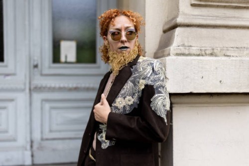 non binary person posing in drag attire - fashion stock pictures, royalty-free photos & images