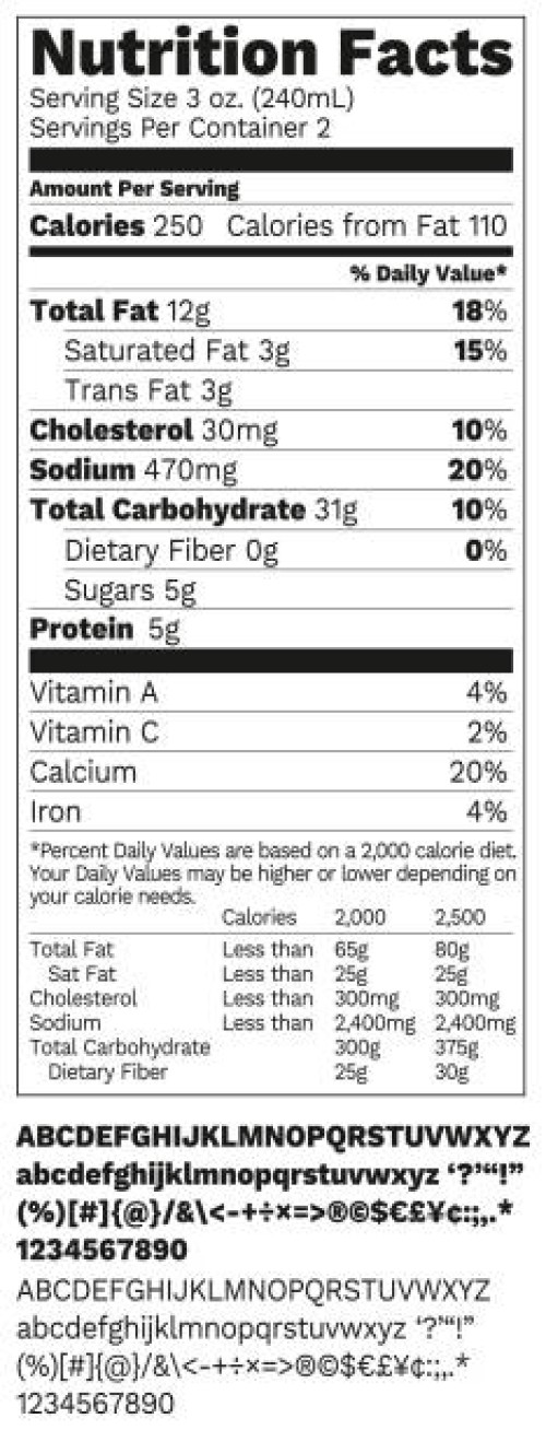 nutrition facts label - junk food stock illustrations