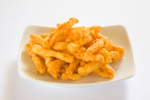 nvm-001542 horizontal snack-junk food crisp crunchy & spicy deep fry in oil made from rice flour served with tomato ketchup asia southasia india - junk food fotografías e imágenes de stock