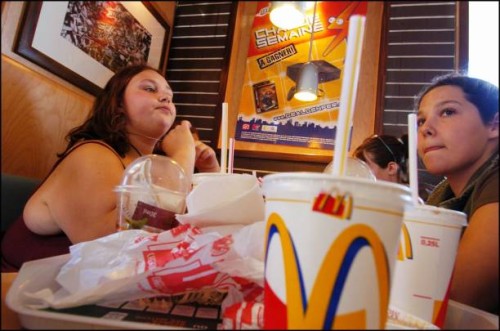 Obese teenagers get a second chance in Sanary Sur Mer, France in May, 2004 Before leaving the center, Jennifer and Karen learn to eat balanced meals...