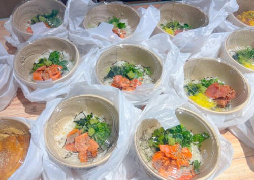 ochazuke bentos, mentaiko dashi broth chazuke - junk food stock pictures, royalty-free photos & images