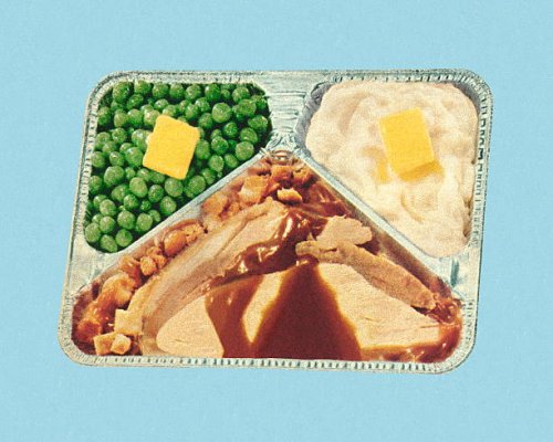 old fashioned tv dinner - food stock illustrations