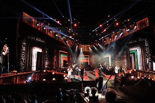 One Direction performs onstage during the "Where We Are" tour at Met Life Stadium on August 4, 2014 in New York City.