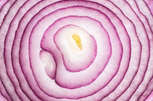 onion slices full frame close up shot - food stockfoto's en -beelden