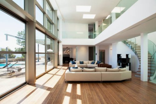 open living space in modern house - home decoration stock pictures, royalty-free photos & images