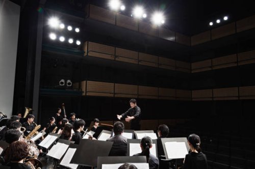 orchestra playing musical instruments at concert hall - concert stock pictures, royalty-free photos & images
