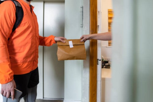 ordering food at work - food stock pictures, royalty-free photos & images