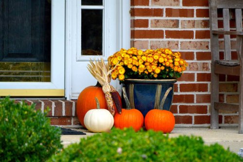 outdoor fall decoration - garden decoration stock pictures, royalty-free photos & images