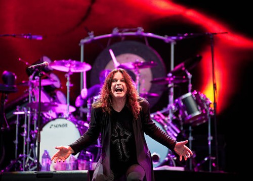 Ozzy Osbourne of British heavy metal band Black Sabbath, performing live onstage at Download Festival, June 10 Donington Park.