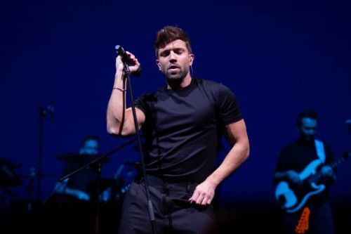 Pablo Alboran performs on stage at WiZink Center on November 22, 2023 in Madrid, Spain.