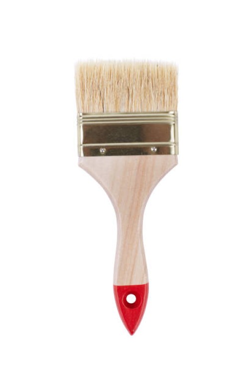 paint brush, isolated on a white background - home decoration stock pictures, royalty-free photos & images