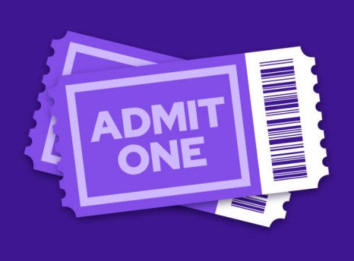 pair of tickets to a movie show or other entertainment event - concert stock illustrations
