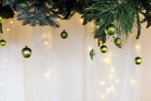 part of a decorated christmas tree. new year. christmas. christmas decor. christmas tree. christmas background. holiday. - home decoration stock pictures, royalty-free photos & images