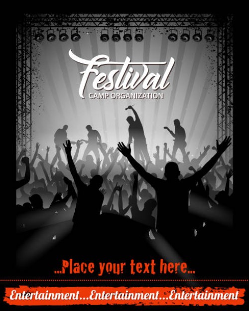 party placard - concert stock illustrations