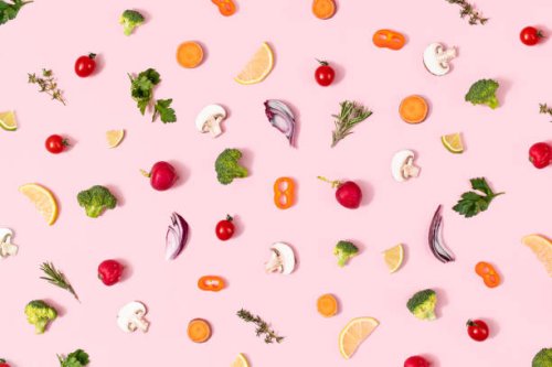pattern of healthy organic food with vegetables on summer pink background - food stock pictures, royalty-free photos & images