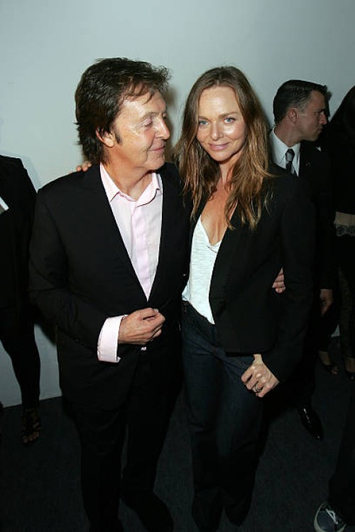 Paul McCartney and Stella McCartney pose backstage after the Stella McCartney Pret a Porter show as part of the Paris Womenswear Fashion Week...