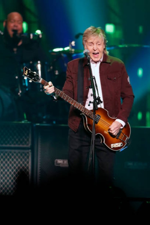 Paul McCartney during Freshen Up tour concert at SAP Center in San Jose, Calif., on Wednesday, July 10, 2019.