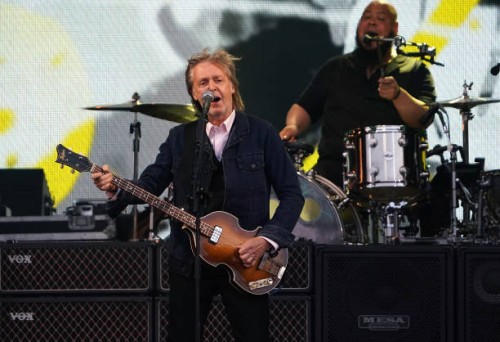 Paul McCartney in concert at Fenway Park in Boston on June 7, 2022.