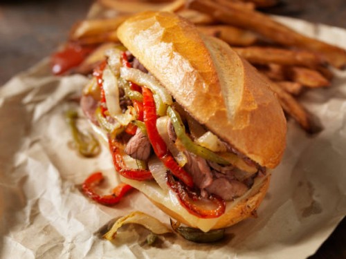 philly prime rib sandwich with roasted peppers - junk food stock pictures, royalty-free photos & images