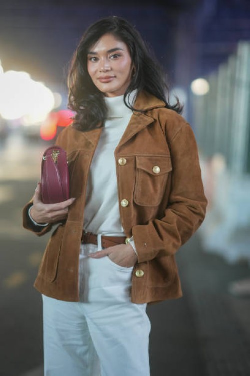 Pia Wurtzbach is seen at New York Fashion Week on September 08, 2024 in New York City.
