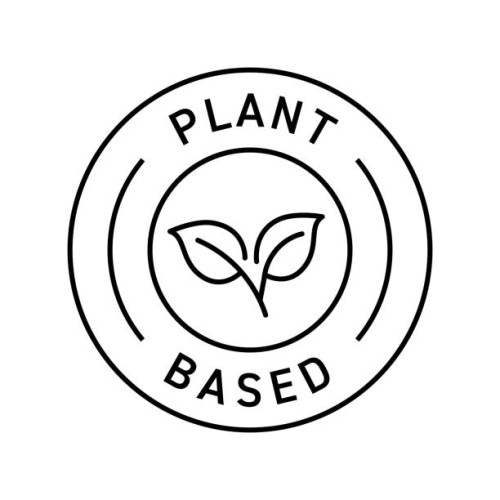 plant based badge vector illustration. modern label design. - food stock illustrations
