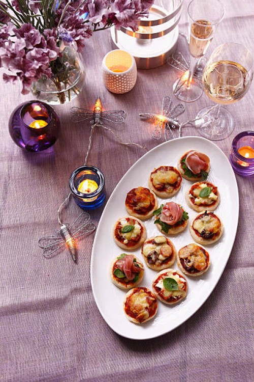 plate of hors doeurves - home decoration stock pictures, royalty-free photos & images