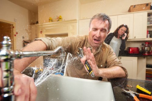 plumbing mishap - home decoration stock pictures, royalty-free photos & images
