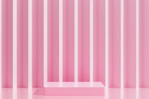 podium on pink background. platform for displaying products. 3d template. fashionable monochrome colors. - fashion stock pictures, royalty-free photos & images