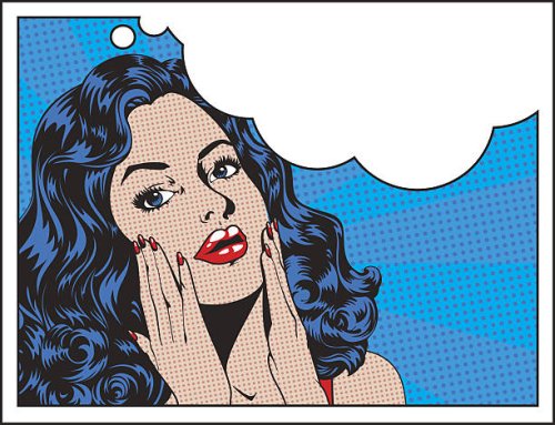 pop art beauty - nails art stock illustrations