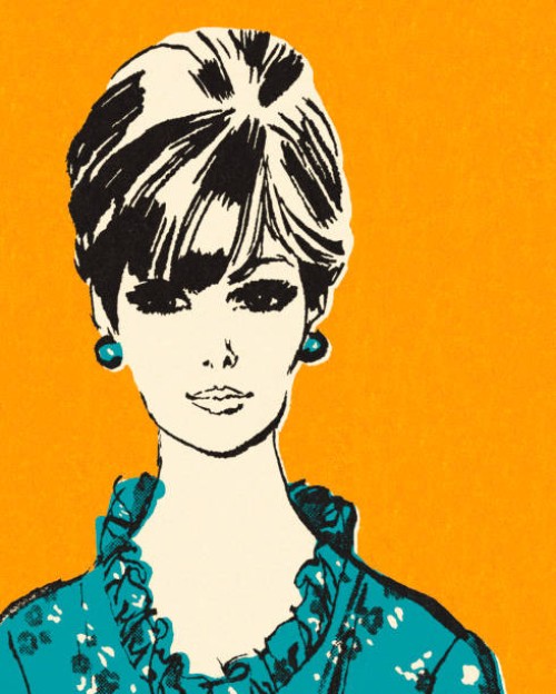 portrait of a woman - fashion stock illustrations