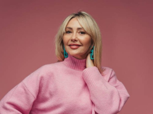 portrait of a woman in bright clothes - fashion stock pictures, royalty-free photos & images