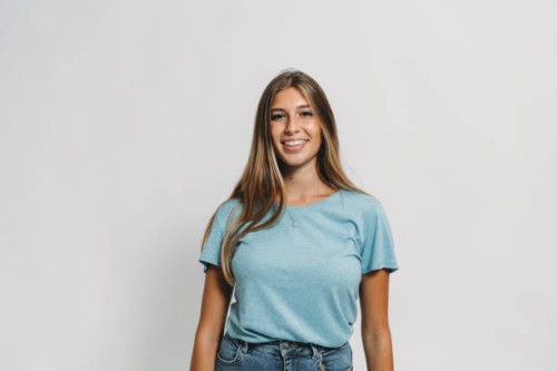 portrait of a young adult woman against a white background - fashion stock pictures, royalty-free photos & images