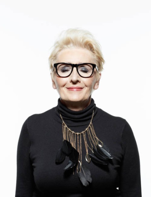 portrait of beautiful senior woman - fashion stock pictures, royalty-free photos & images