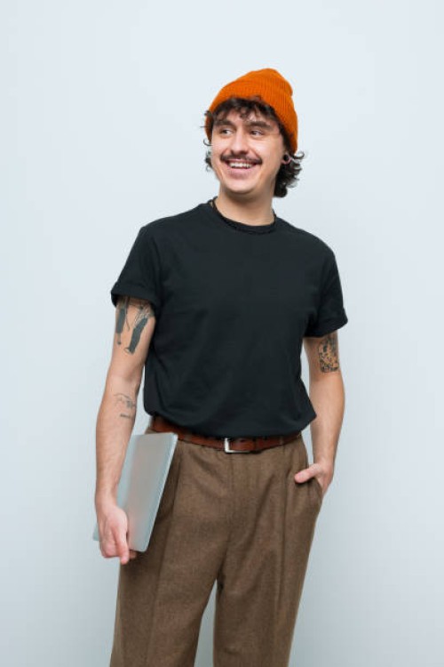 portrait of friendly young man - fashion stock pictures, royalty-free photos & images