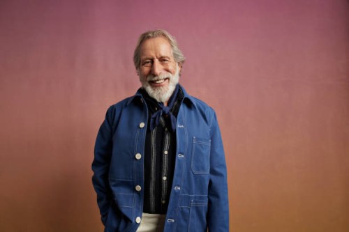 portrait of happy senior man in denim jacket - fashion stock pictures, royalty-free photos & images
